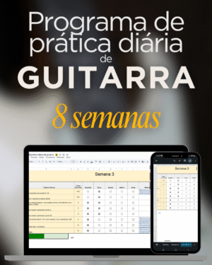 Programa de prática diária de guitarra de 8 semanas.